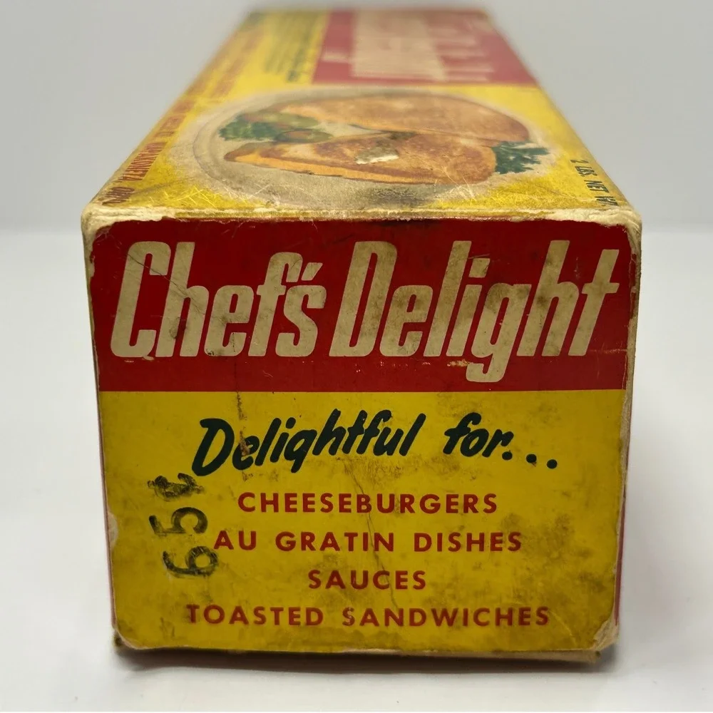 Vintage Fisher's Chef's Delight‎ 2lb Cheese Box 1967 Nylon Offer Wapakoneta Ohio